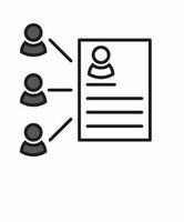 Icon: für den Bewerber ein passendes Kundenunternehmen suchen