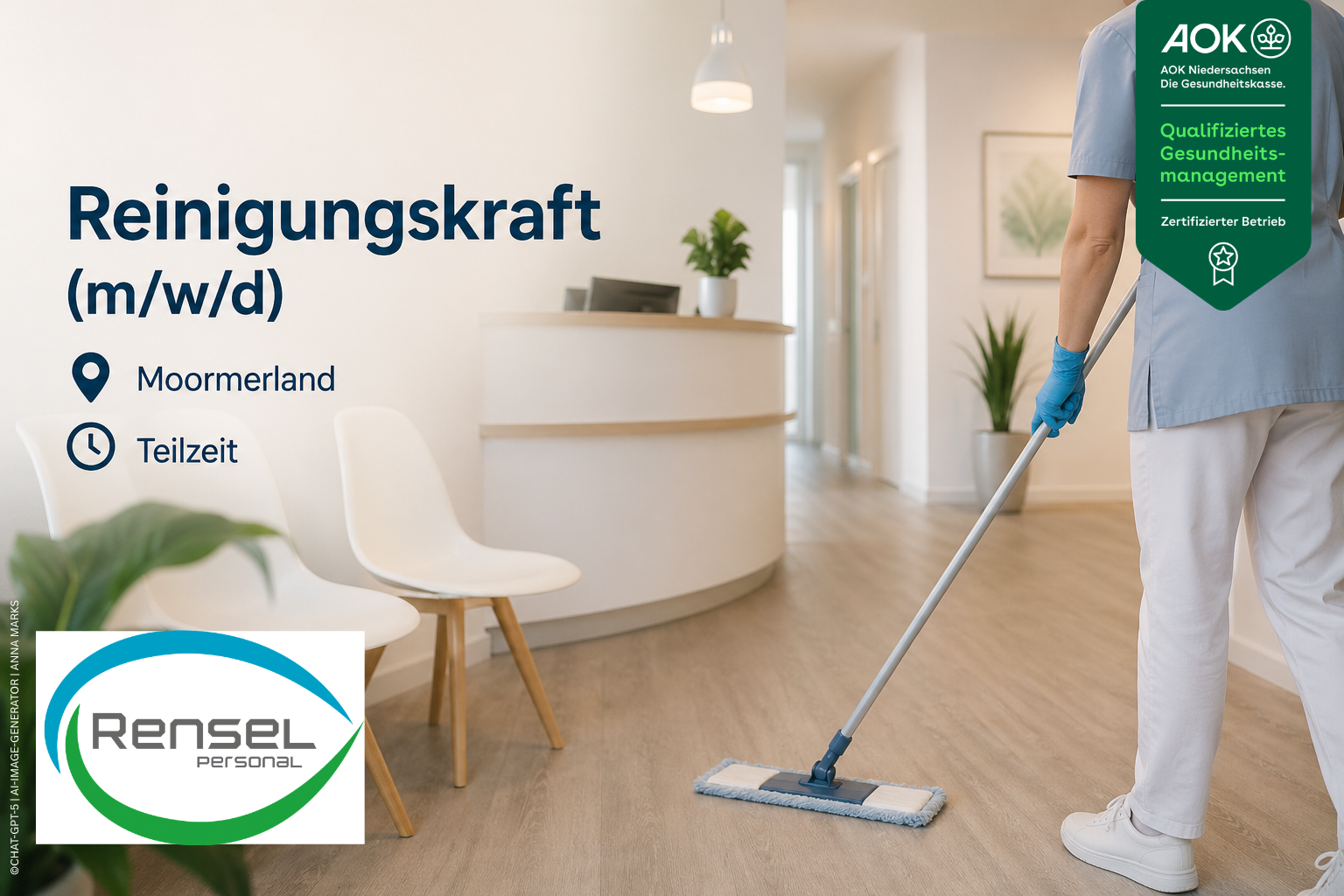 Reinigungskraft für eine Arztpraxis [m|w|d]  in Moormerland