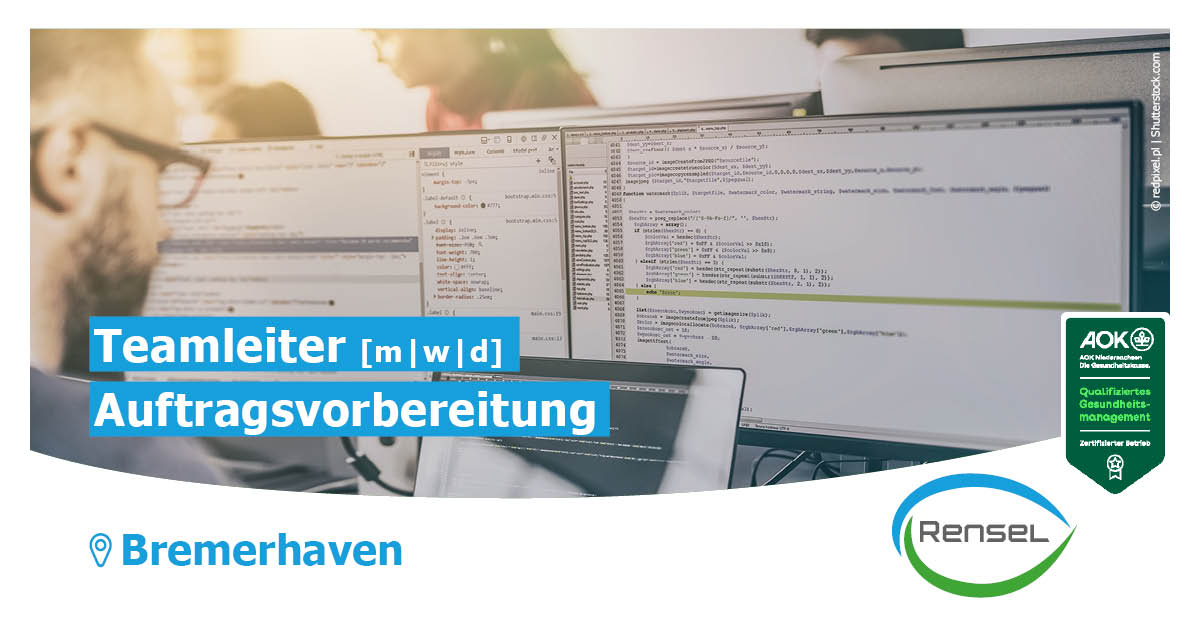 Teamleiter (m/w/d) Auftragsvorbereitung in Bremerhaven