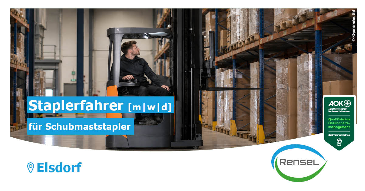 Staplerfahrer (m/w/d) im Lager in Elsdorf, Niedersachsen