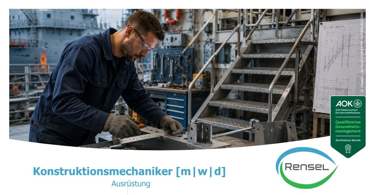 Konstruktionsmechaniker (m/w/d) in der Ausrüstung in Hamburg