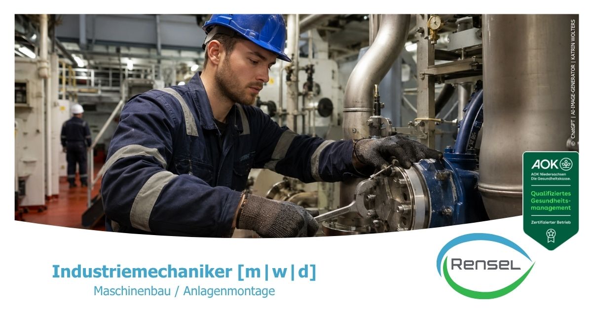 Industriemechaniker (m/w/d) in der Anlagenmontage in Hamburg