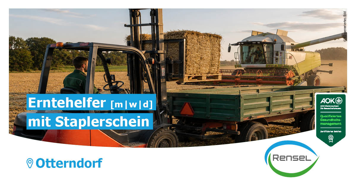 Erntehelfer mit Staplerschein [m|w|d] in Otterndorf