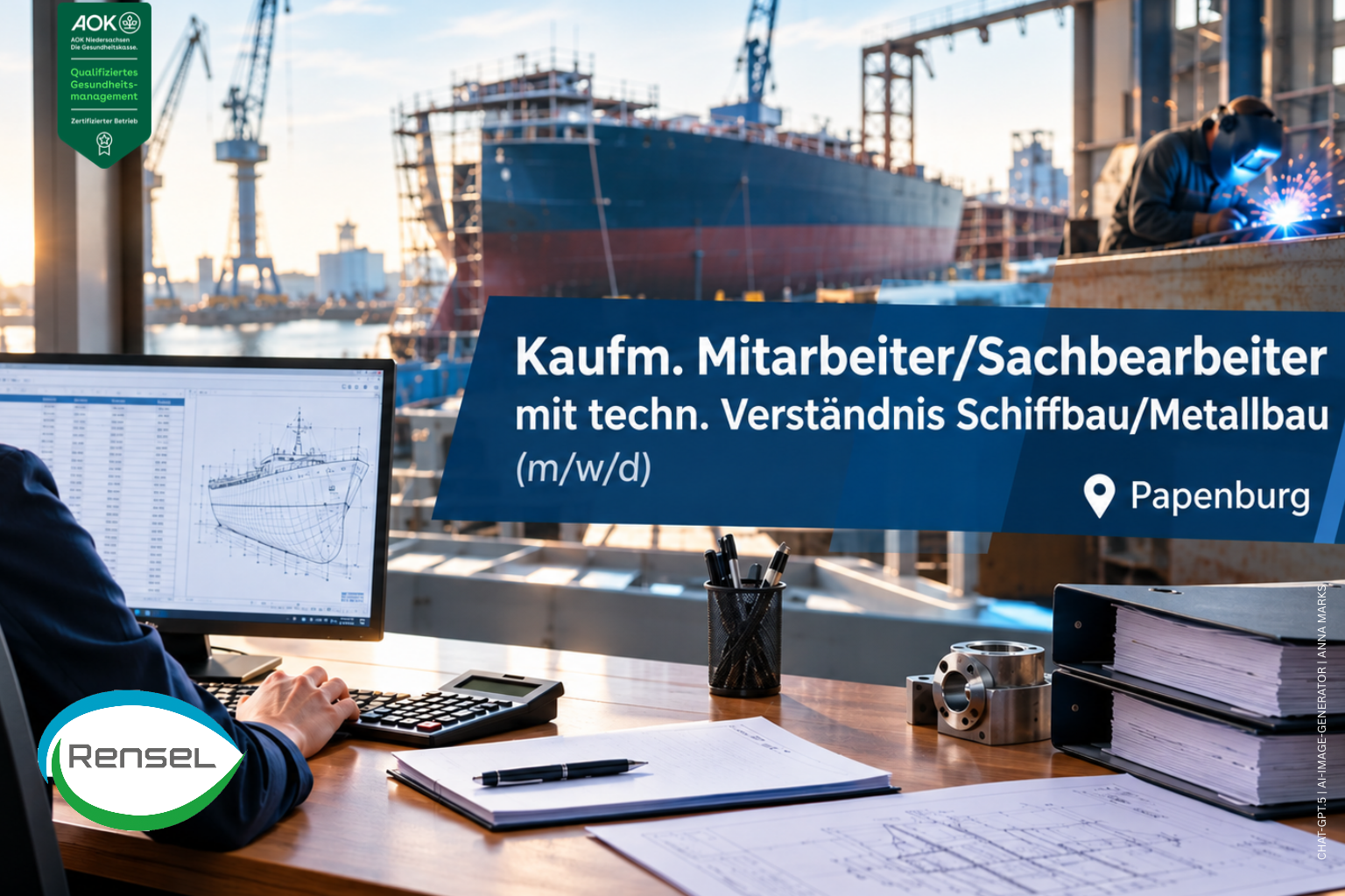 Kaufm. Mitarbeiter/Sachbearbeiter mit techn. Verständnis [m|w|d]  in Papenburg